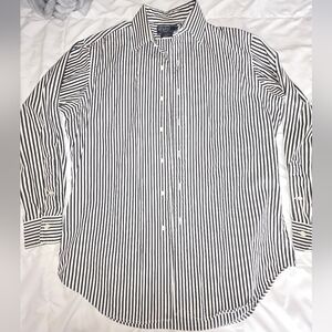 Polo Ralph Lauren Curham Custom Fit Men's Shirt Black Stripes 15 1/2, 32/33‎